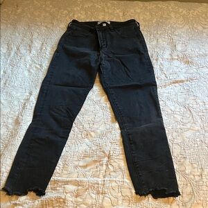 Abercrombie & Fitch Dark Blue Cropped Jeans